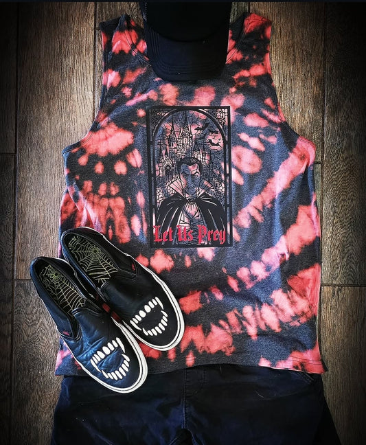Let Us Prey Vampire Gothic Tie-Dye Tank Top